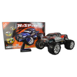 HSP 1/8TH SCALE 4WD OFF ROAD NITRO MONSTER RC TRUCK 2.4G - BLACK / RED