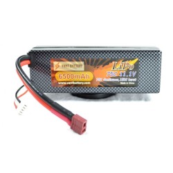 11.1V 6500MAH 75C HARD CASE LI-PO BATTERY WITH DEANS CONNECTOR