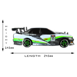 GREEN NISSAN SKYLINE ELECTRIC RC DRIFT CAR - 2.4GHZ