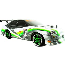 GREEN NISSAN SKYLINE ELECTRIC RC DRIFT CAR - 2.4GHZ