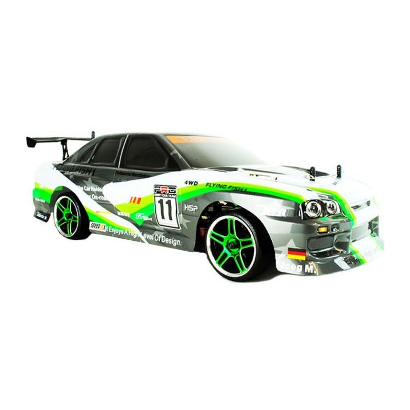 GREEN NISSAN SKYLINE ELECTRIC RC DRIFT CAR - 2.4GHZ