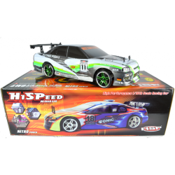 GREEN NISSAN SKYLINE ELECTRIC RC DRIFT CAR - 2.4GHZ