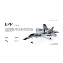 F-22A RAPTOR RTF 3CH RC JET PLANE WITH 3D/6G OPTIONAL AUTOPILOT GYRO