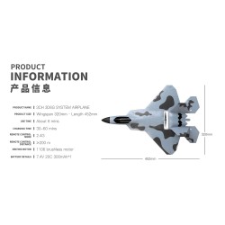 F-22A RAPTOR RTF 3CH RC JET PLANE WITH 3D/6G OPTIONAL AUTOPILOT GYRO