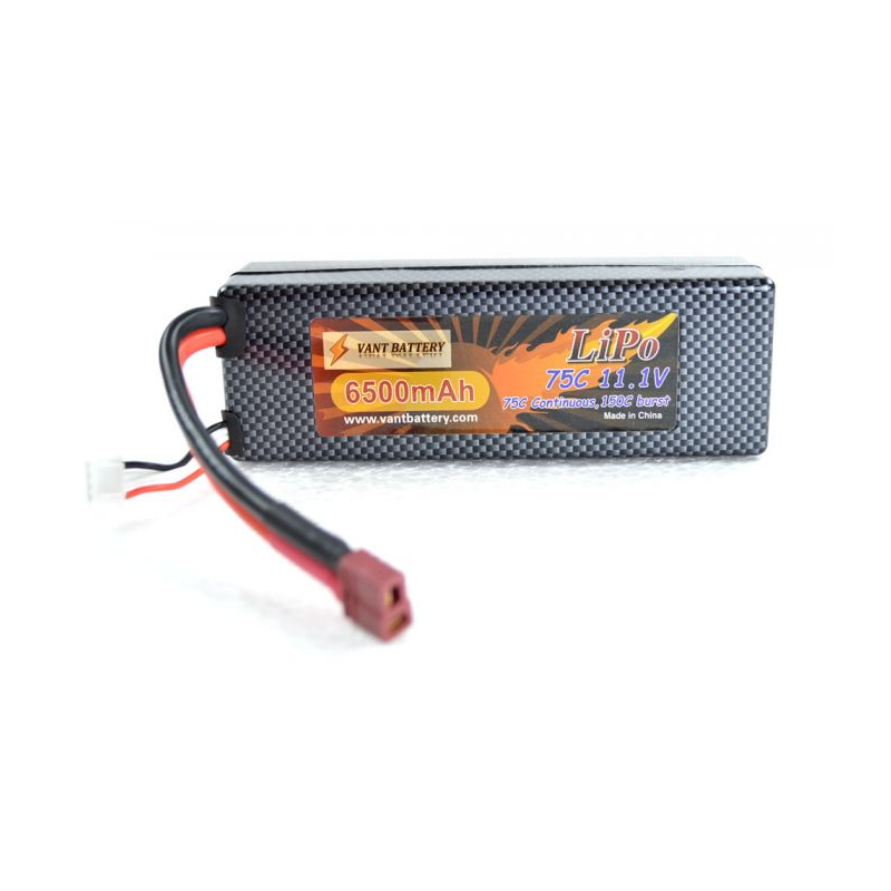 11.1V 6500MAH 75C HARD CASE LI-PO BATTERY WITH DEANS CONNECTOR