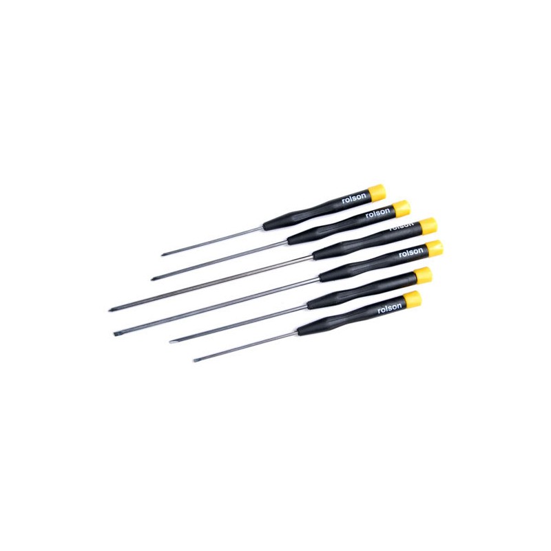 Rolson 6pc Long Precision Screwdriver Set